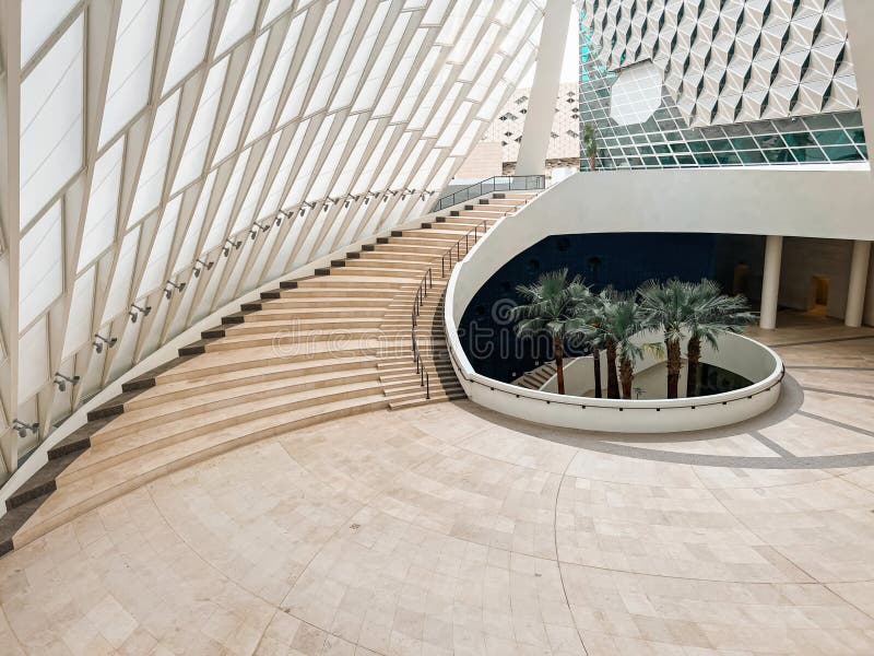 Modern Geometric Architecture at King Abdullah Financial District royalty free stock photos