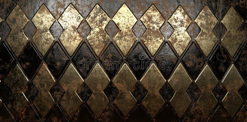 Modern geometric design is showcased in the triangle polygon pattern on this metallic wall background royalty free stock photos