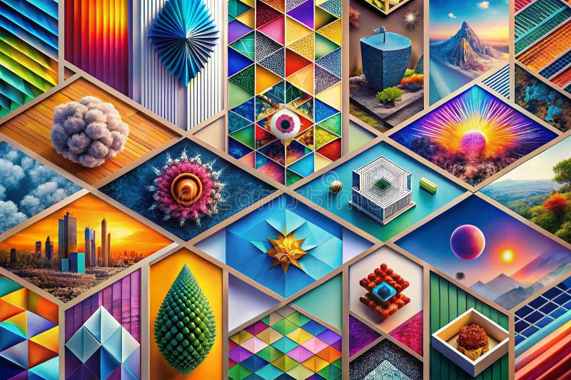 Modern Geometric Posters A Dynamic Collection of Vibrant Shapes for Interior Design Print Digital Projects vector illustration