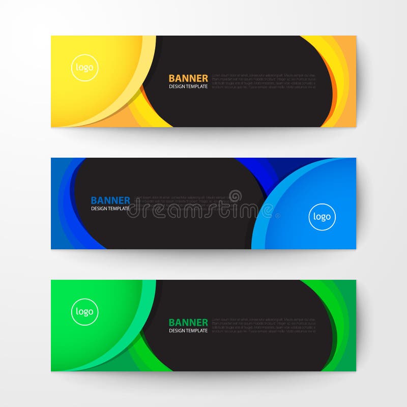 Modern geometrics banners web design template abstract background elements, Business presentation.