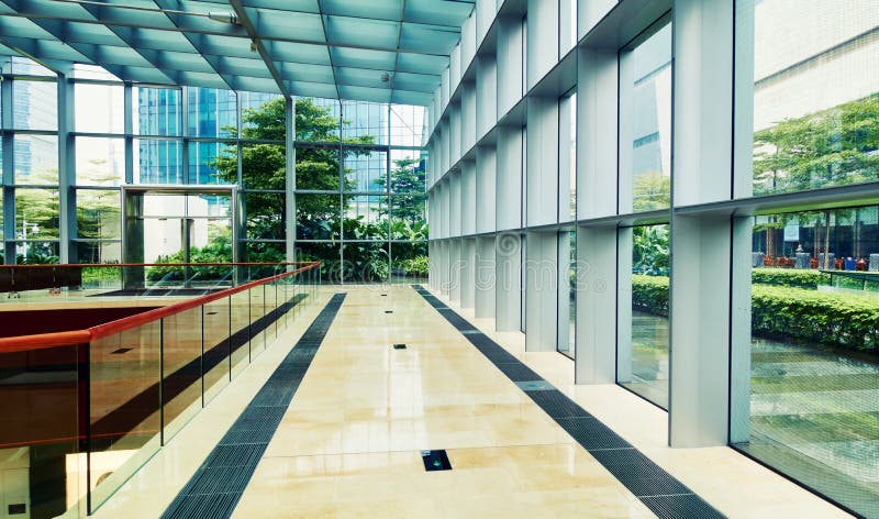Modern glass commercial building royalty free stock image