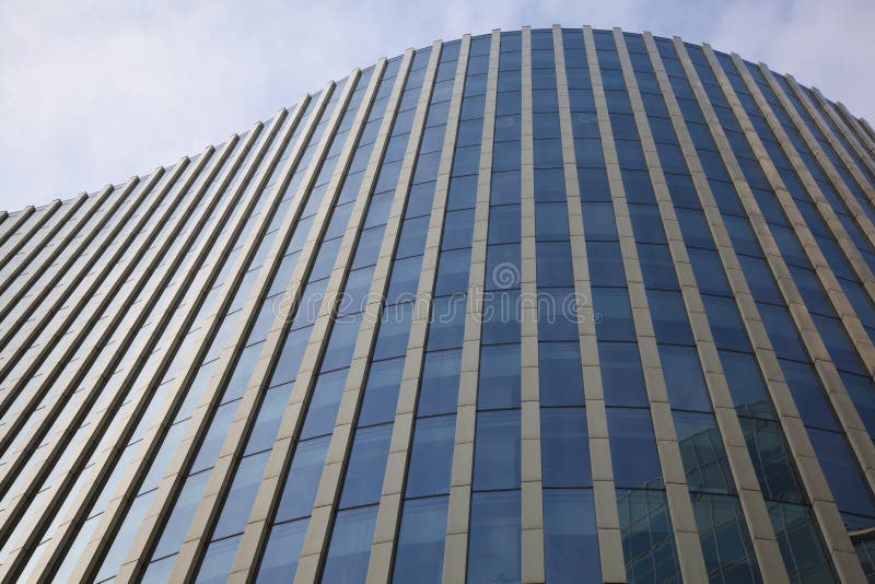 Glass and steel wall stock photo. Image of edge, modern 17432592