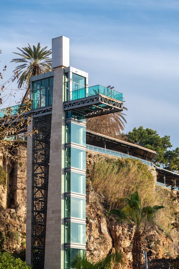Modern glass elevator stock photo. Image of town, observation 168232008