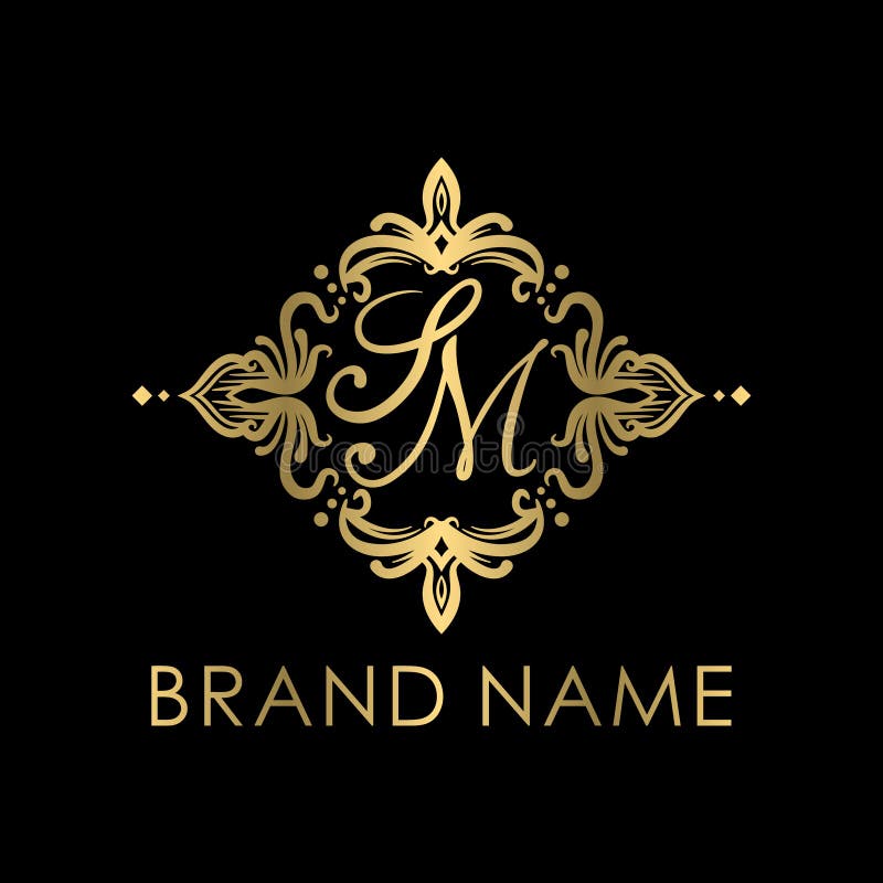 Modern And Golden S M Initial Logo Creative Concept Stock Vector Illustration Of Graphic Logo Modern And Golden S M Initial Logo Creative Concept Stock Vector Illustration Of Graphic Logo
