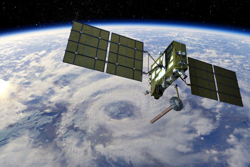 Modern GPS satellite royalty free illustration Modern GPS satellite royalty free illustration