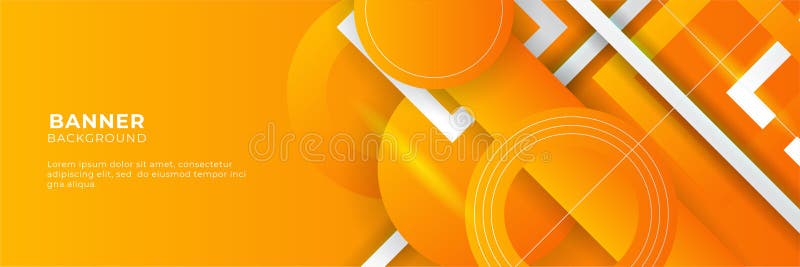 Modern Gradient Orange and Yellow Abstract Banner Background Design  Template Stock Illustration - Illustration of creative, blue: 231885446