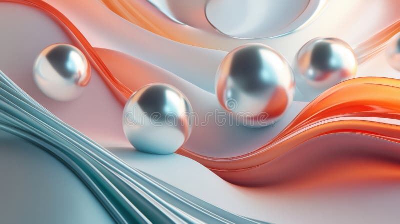 Modern graphic design featuring abstract 3D rendering for various applications stock illustration