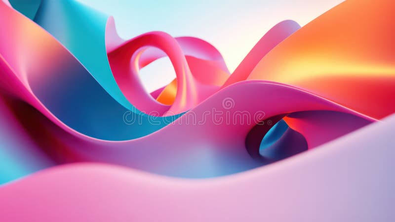 Modern graphic design featuring abstract 3D rendering for various applications royalty free illustration
