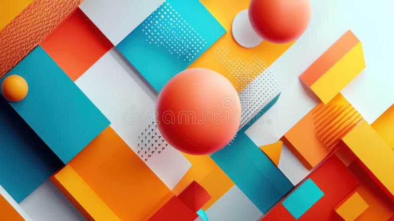 Modern graphic design featuring abstract 3D rendering for various applications royalty free illustration