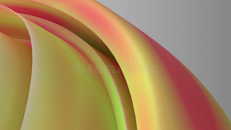 Modern Green and Red Elegant Modern 3D Rendering Abstract Background with Simple Curved Twisted Bezier Curves stock illustration