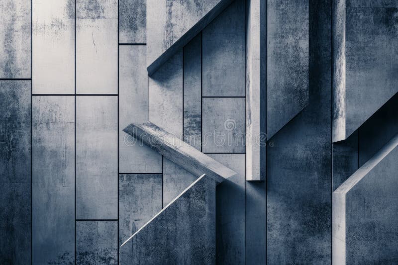 Modern grey abstract background featuring realistic industrial concrete textures, rough patterns stock photo