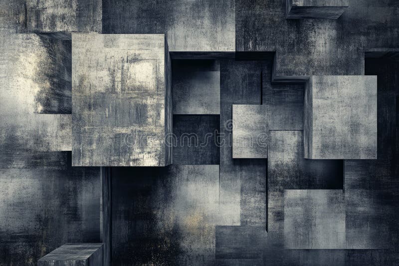 Modern grey abstract background featuring realistic industrial concrete textures, rough patterns stock image