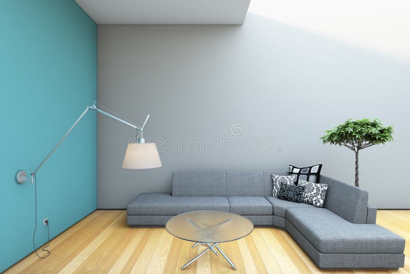 Modern Grey Interior vector illustration