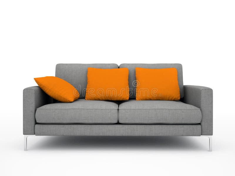 Modern grey sofa stock illustration