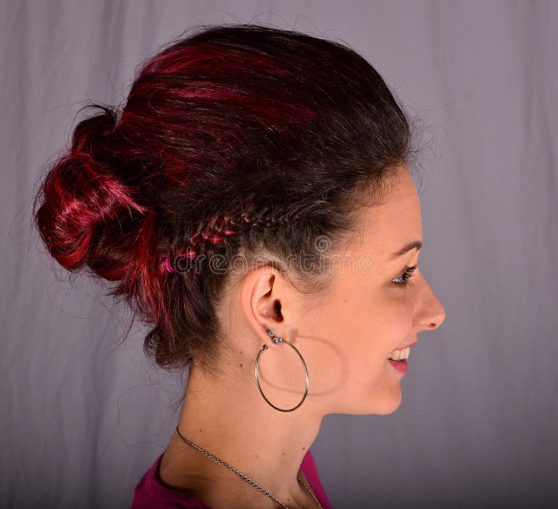 Modern hairstyle stock photo. Image of face, glamour 51162588