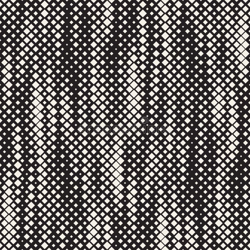 Modern Halftone Texture. Endless Abstract Background With Random Size Squares. Vector Seamless Chaotic Squares Mosaic vector illustration