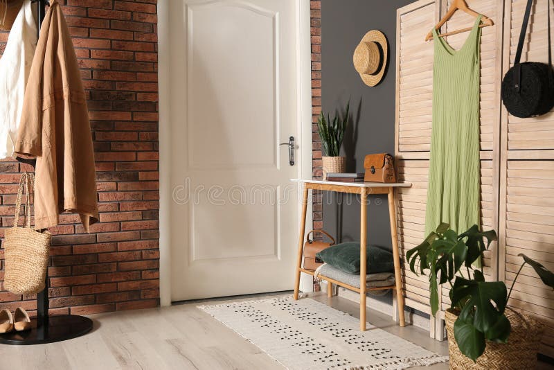 Modern Hallway with Furniture. Interior Design Stock Image Image of estate, arrangement 187967015