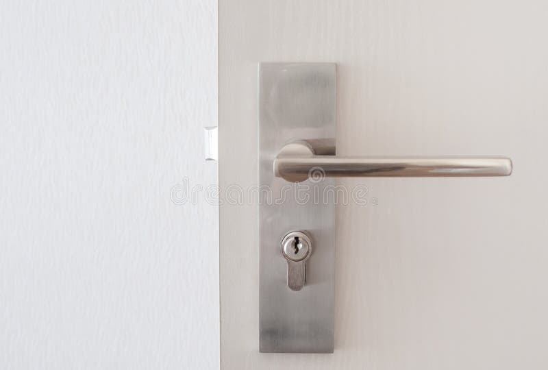 Modern Handle Steel Knob on the Door Stock Photo Image of concept