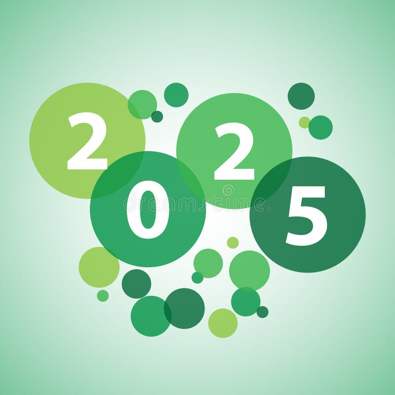 Modern 2025 Happy New Year Bright Design, Vector Illustration Stock