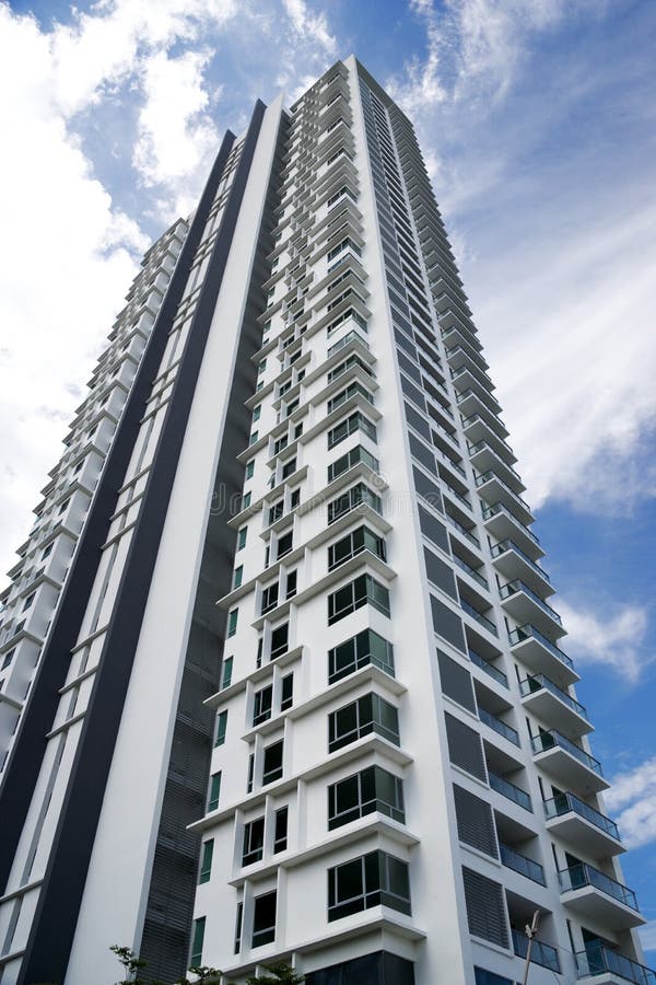 Modern Hi-Rise Apartments stock image. Image of flat, modern - 4312123
