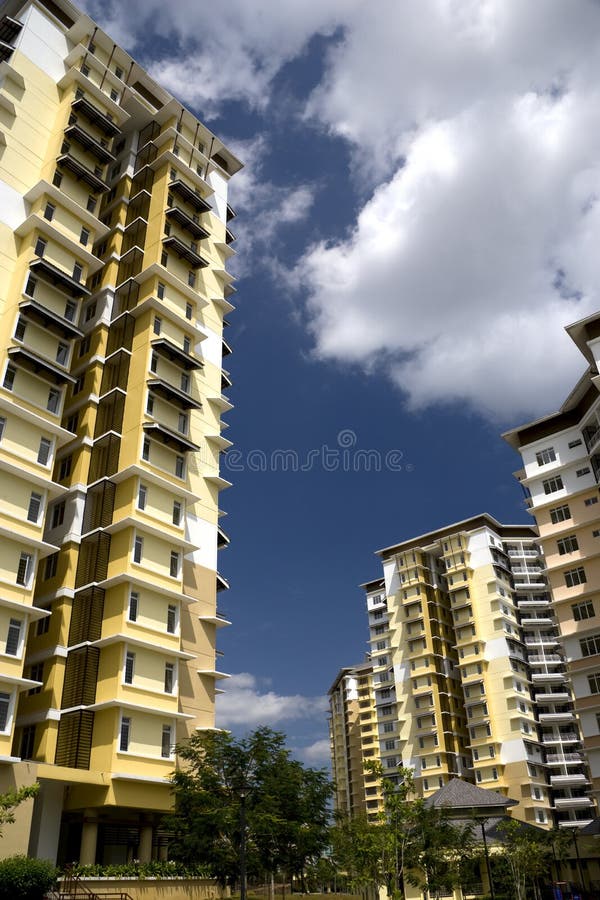 Modern HiRise Apartments stock photo. Image of mortgage 7508526