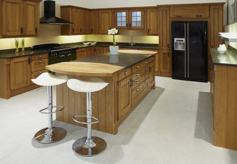 Modern high end luxury kitchen royalty free stock image