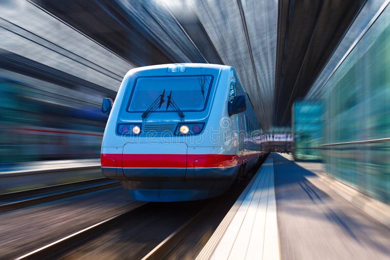 Modern high speed train stock photo