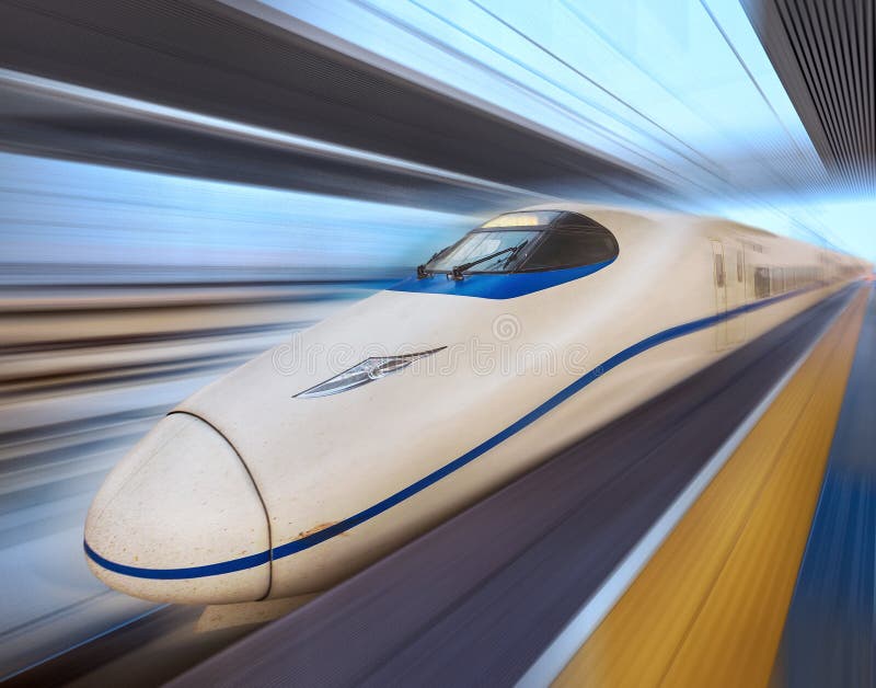 Modern high speed train stock photo