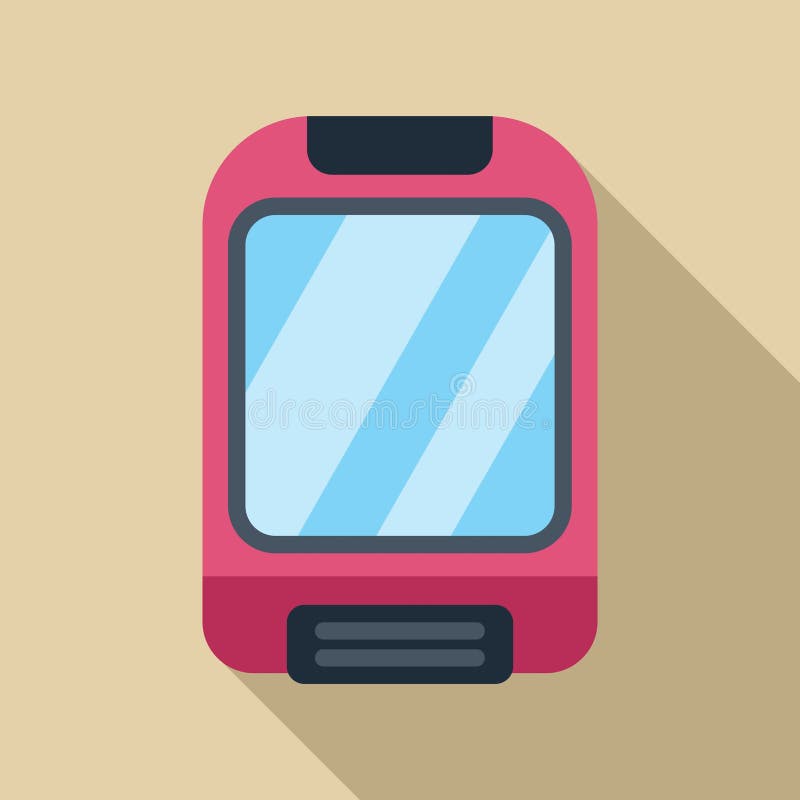 Modern high speed train showing front view with big window royalty free illustration