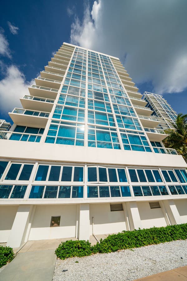 Modern Highrise Condominium Miami Beach FL Stock Image Image of miami