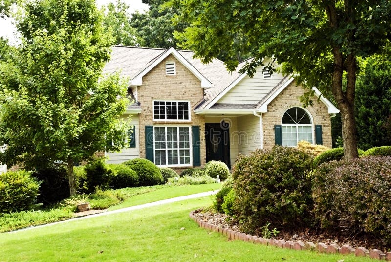 Modern Home/Front Landscape stock photos