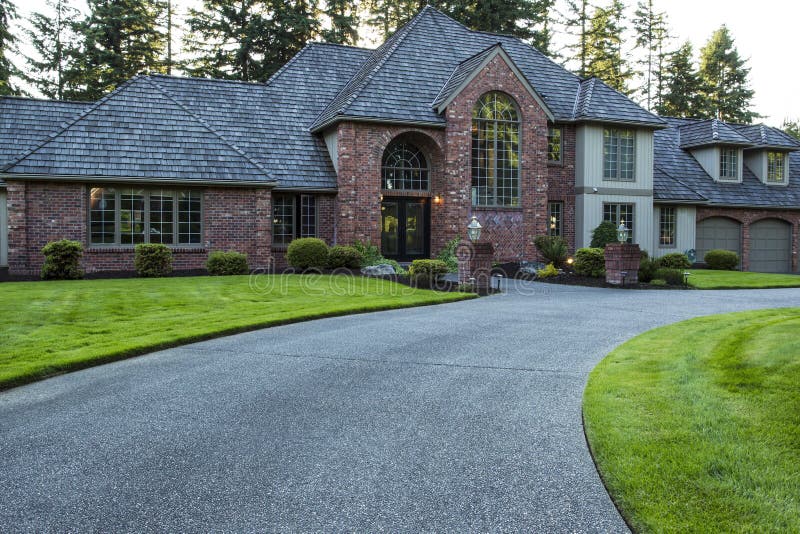 Modern Home in Summer stock photos