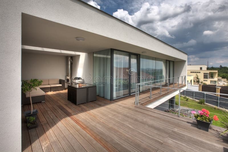 Modern home terrace