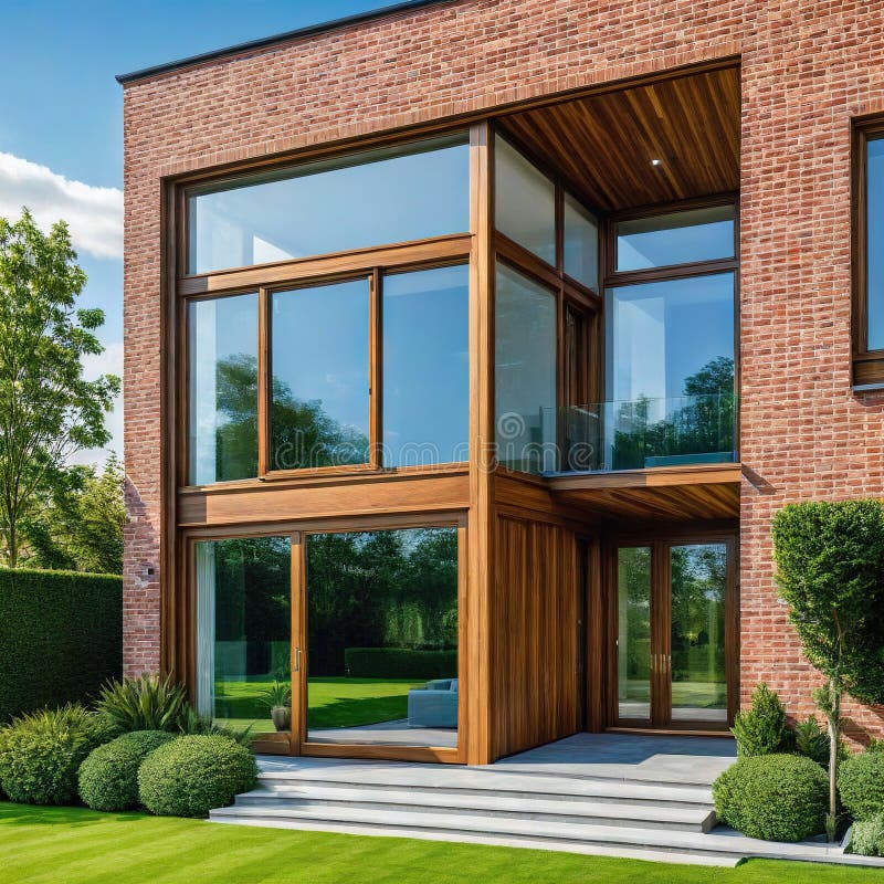 Modern house Created royalty free illustration