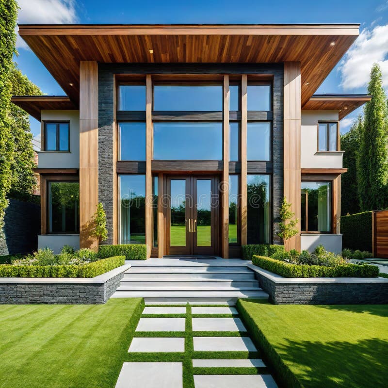 Modern house Created vector illustration