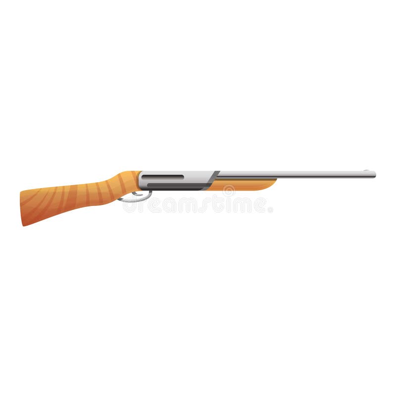 Modern hunting rifle icon, cartoon style vector illustration Modern hunting rifle icon, cartoon style vector illustration