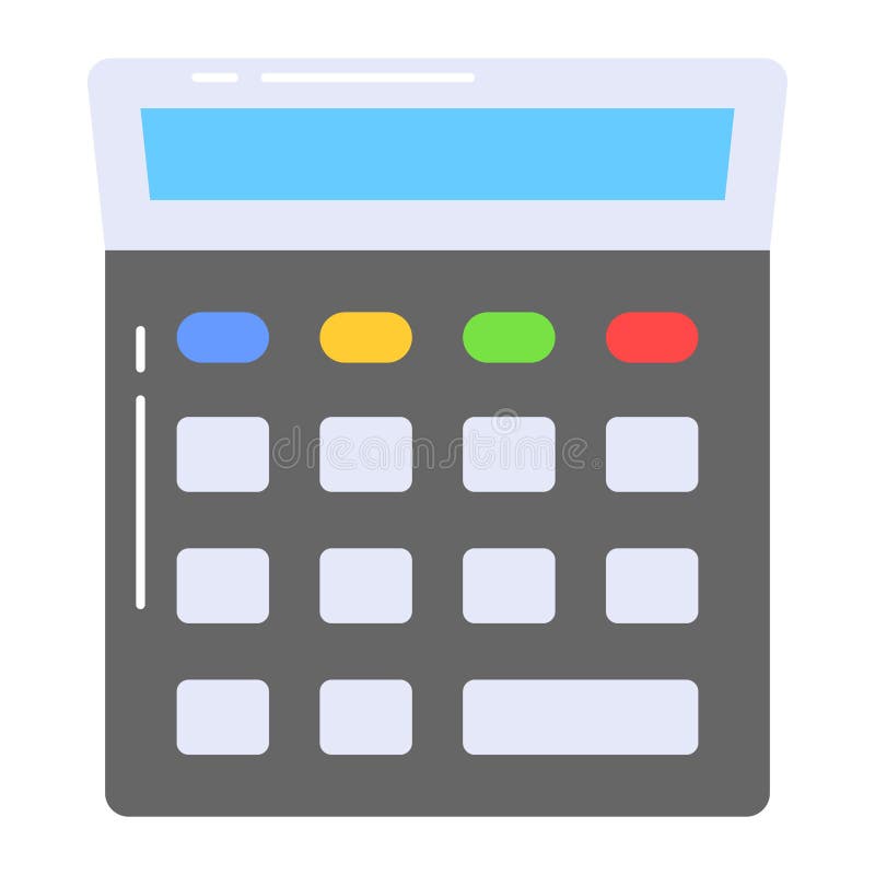 Modern Icon of Calculator, Calculating Device Vector Design Stock