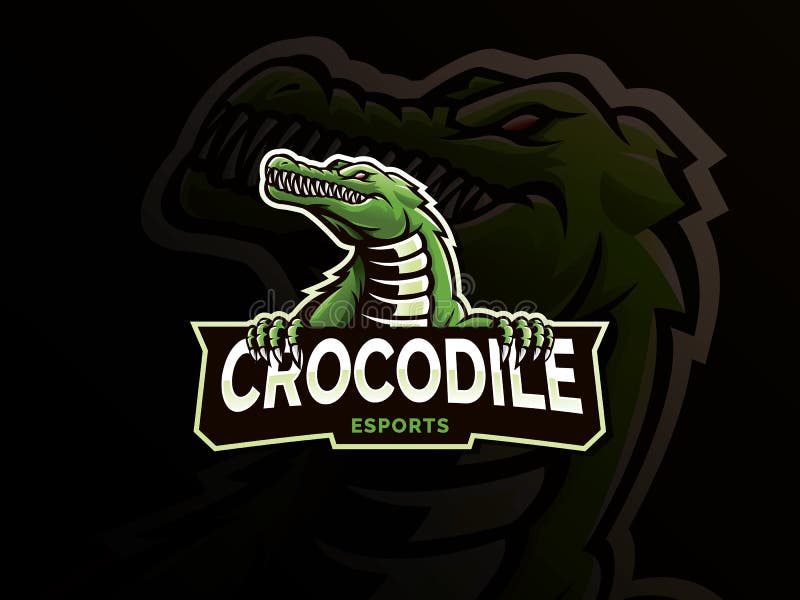 logo with crocodile