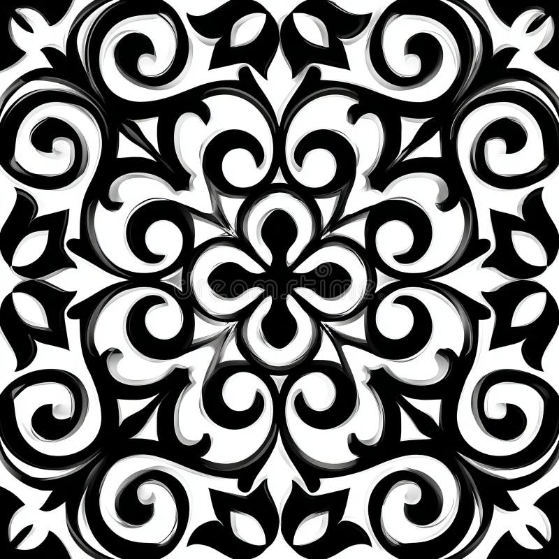 This modern illustration showcases a damask pattern with a vintage grungy twist royalty free stock photos