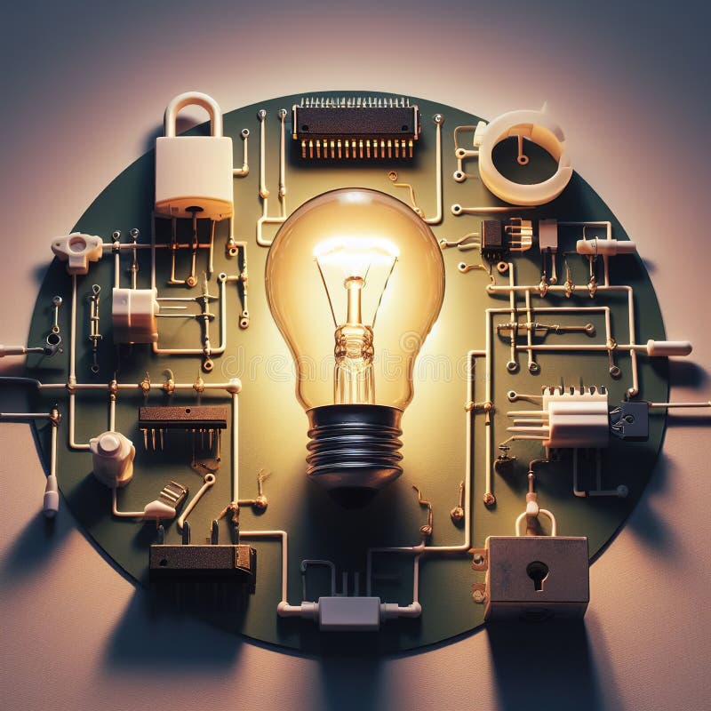 Modern illustration of technological progress. generative ai royalty free stock images