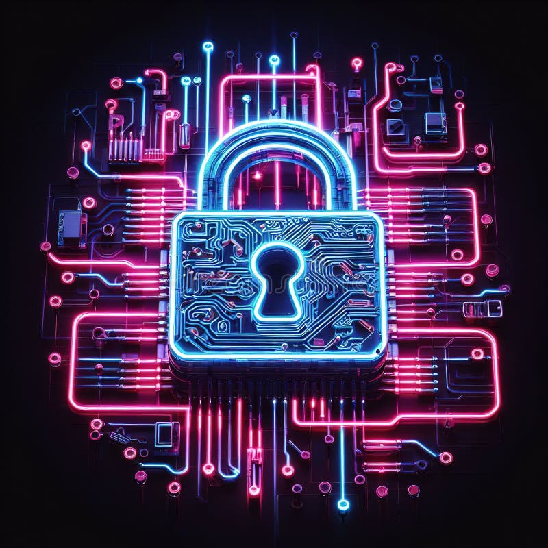 Modern illustration of technological progress. generative ai royalty free stock image