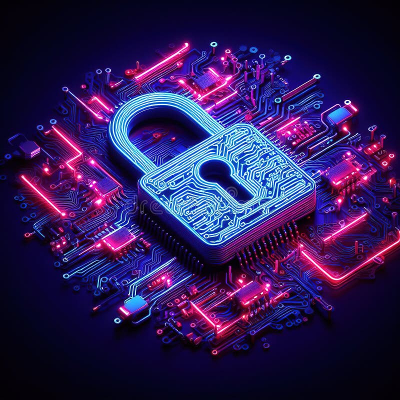 Modern illustration of technological progress. generative ai stock photo