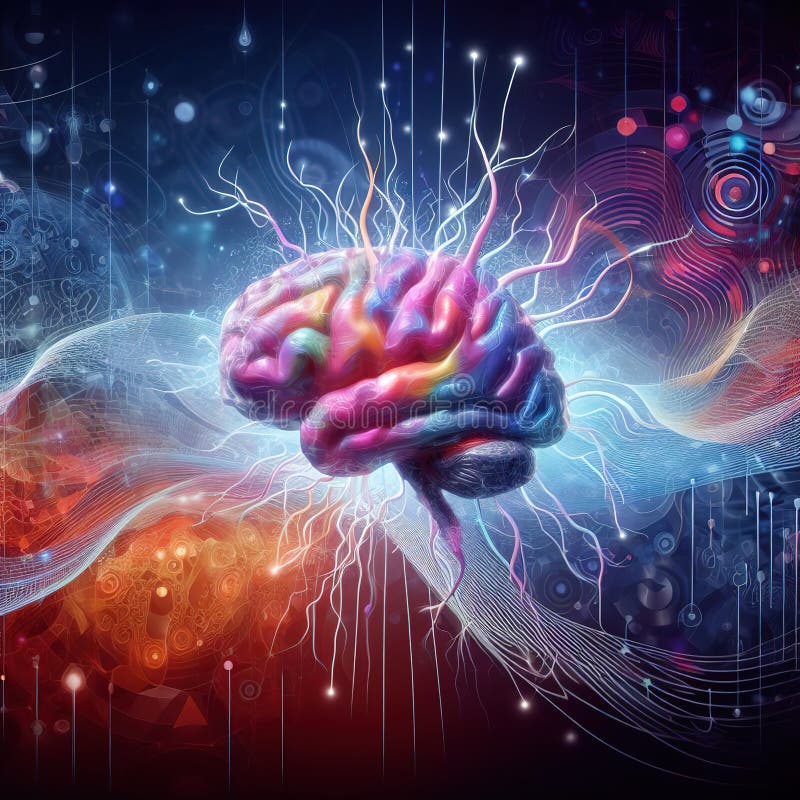 Modern illustration of technological progress. generative ai royalty free stock photography