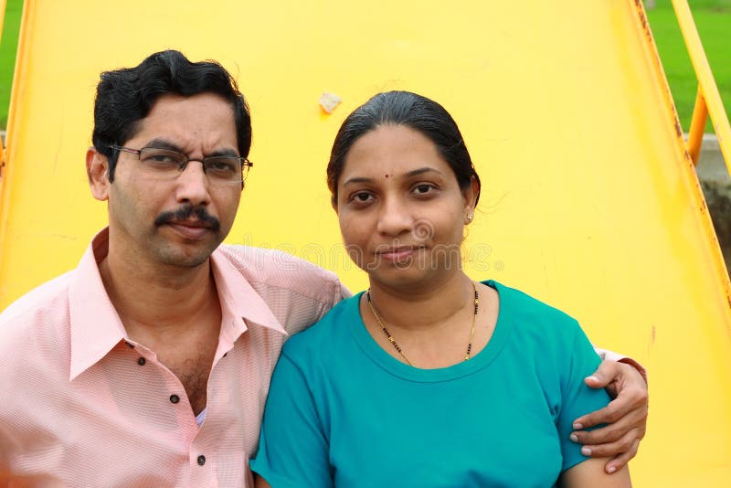 Modern Indian couple posing