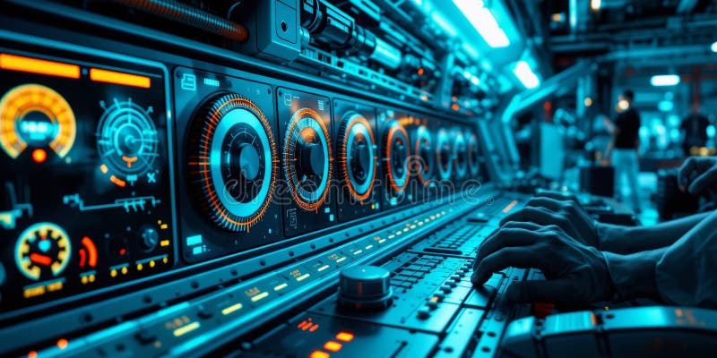 Modern Industrial Electrical Switchgear HighPerformance Circuit Breakers in a Robust Control Panel for Enhanced Safety vector illustration