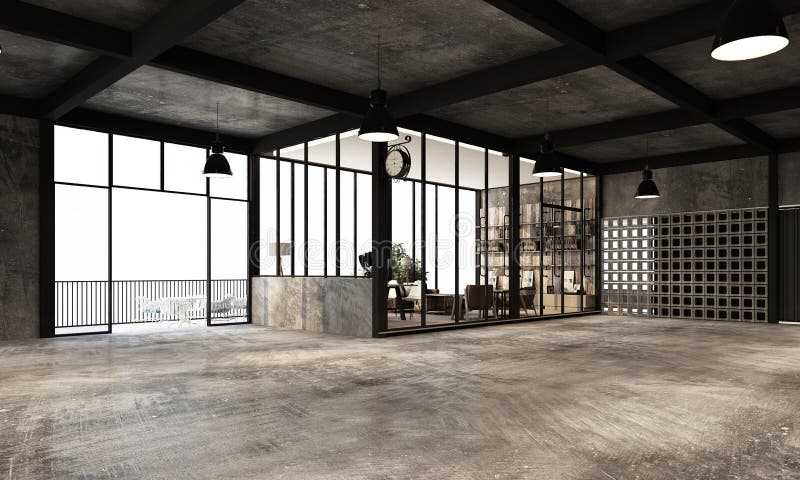 Modern Industrial Warehouse with Working Space and Living Area Factory