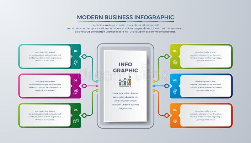 Modern infographic with green, purple, orange, and blue color can be used for your process, steps, workflow layout, and more.