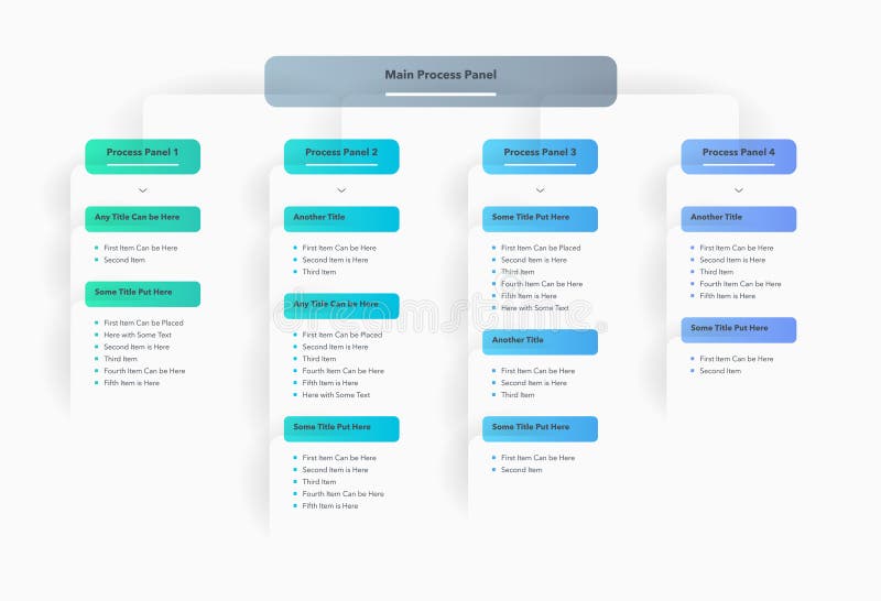 Modern infographic for project or organization structure vector illustration