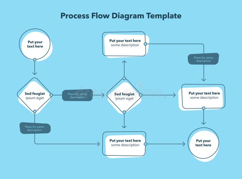 Modern Infographic Template for Process Workflow Diagram - Blue Version ...