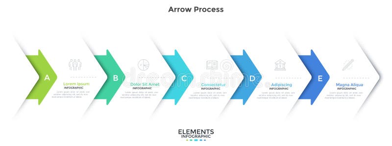 Modern Infographic Vector Template stock illustration